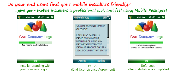 Create professional looking mobile installers